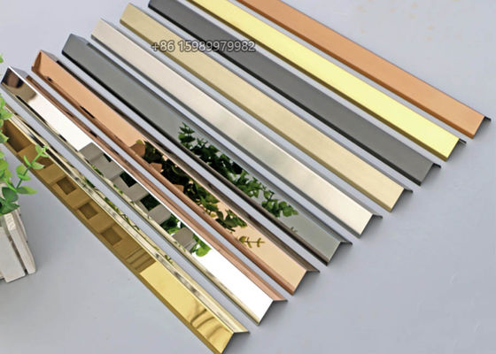 El color 1x1 del espejo cepilló protectores de la esquina de acero inoxidables del ángulo de pared del metal